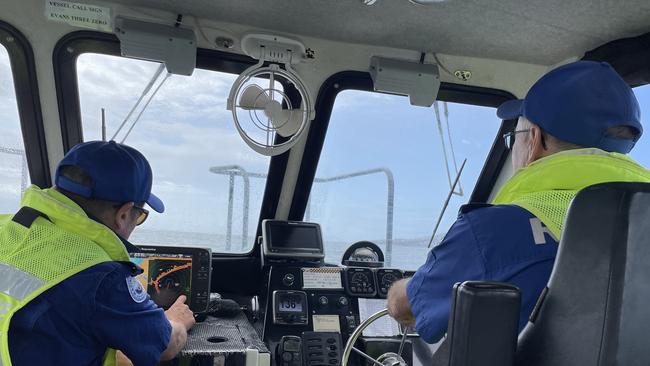 Marine Rescue are among the emergency services continuing to search for a female swimmer feared missing off the coast of Evans Head.