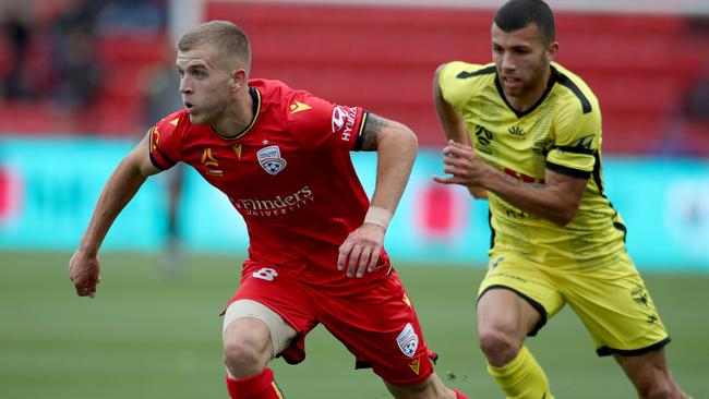 Graham Arnold said Riley McGree must focus on becoming a Socceroo. Picture: AAP Image/Kelly Barnes.