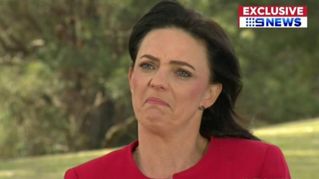 08/08/2018: Embattled Labor MP Emma Husar reveals on Channel Nine news that she will quit politics. PIC: Nine News