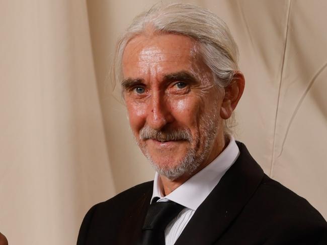 MELBOURNE, AUSTRALIA - NOVEMBER 25: Malcolm Hales from Arnhem Crows Football Club, winner of the Community Coach of the Year Award is seen during the 2024 W Awards at Crown Palladium on November 25, 2024 in Melbourne, Australia. (Photo by Dylan Burns/AFL Photos via Getty Images)