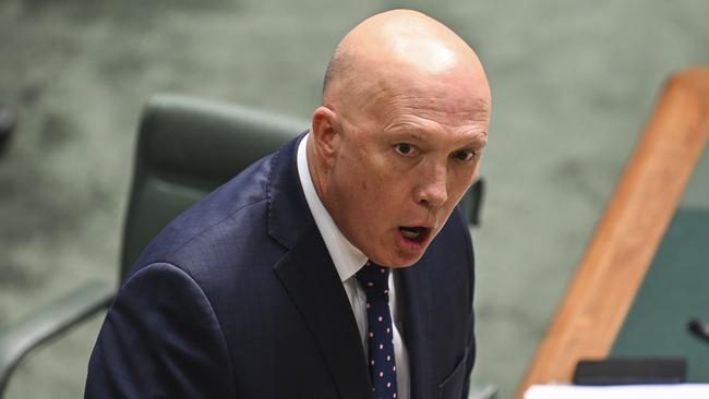 Leader of the Opposition Peter Dutton. Picture: NCA NewsWire/Martin Ollman