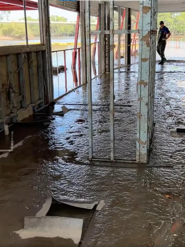 Dockside Cafe Mildura has only just started the clean-up and building process after the 2022 Victorian floods. Picture: Supplied.