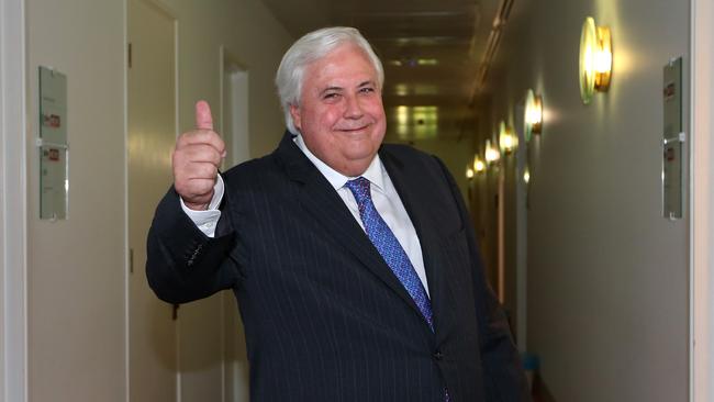 Clive Palmer after the mining tax repeal vote yesterday.