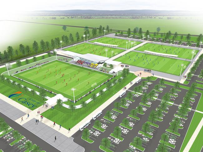 Plans for the Casey Soccer Centre of Excellence which could house an A-League team from Melbourne's south-east.