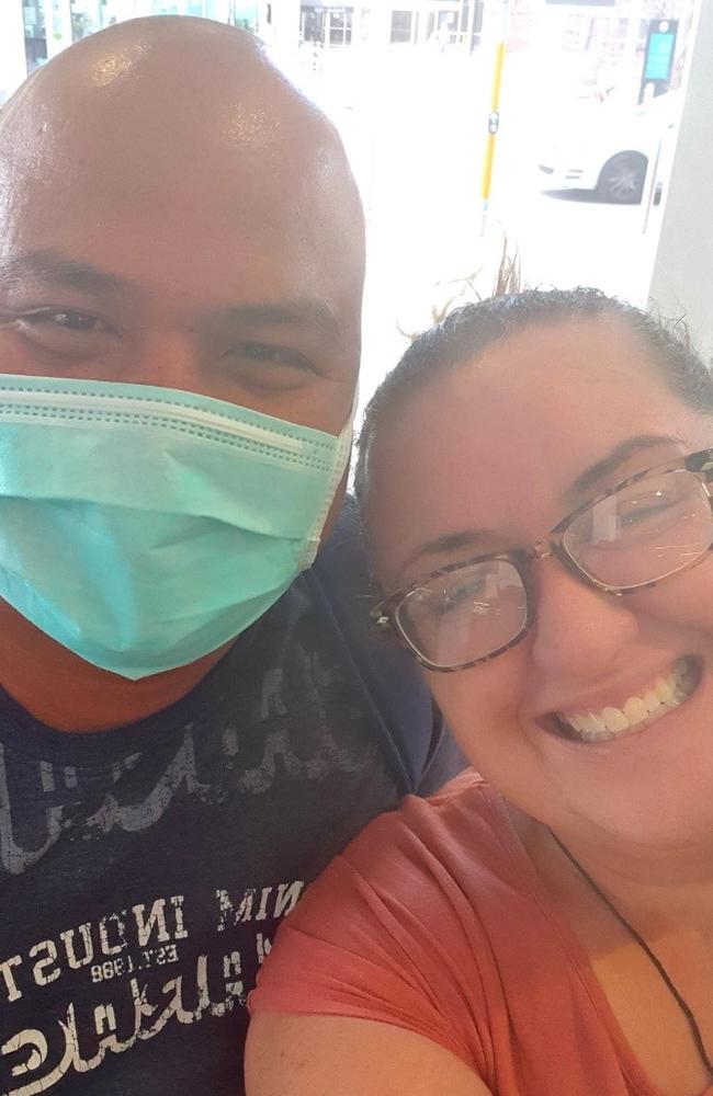 Newlyweds Ed and Lani Verano after the success of her 