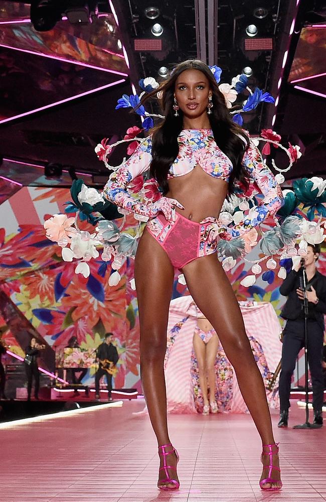 Jasmine Tookes walks the runway during the 2018 Victoria's Secret Fashion Show. Picture: Getty