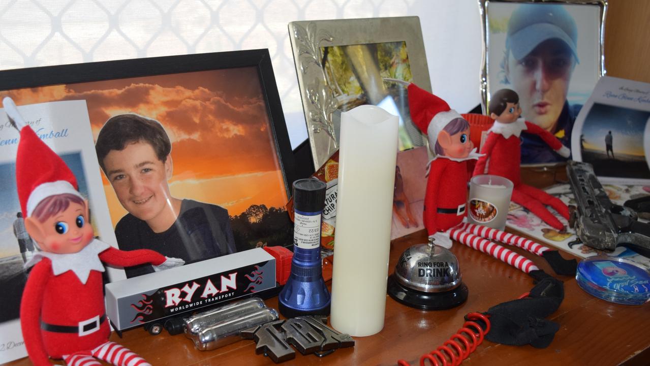 Ryan Kimball's room is filled with memories from his family.