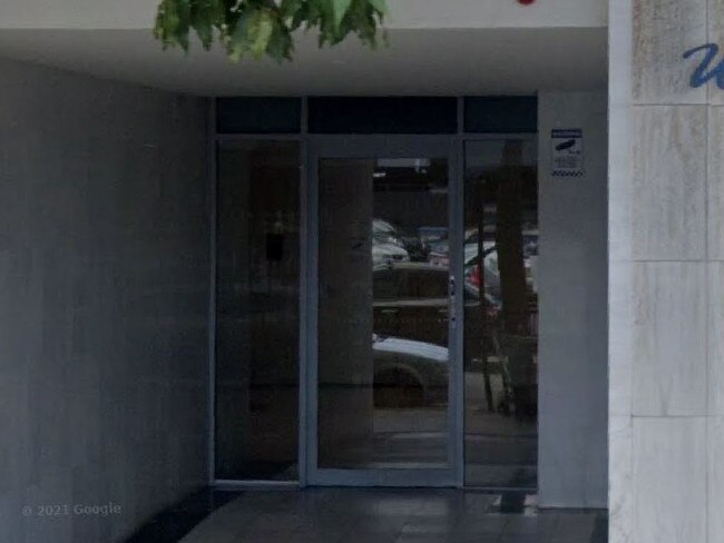 Katrina Charge has pleaded guilty to kicking the front door of this Gosford unit block until it smashed. Picture: Google