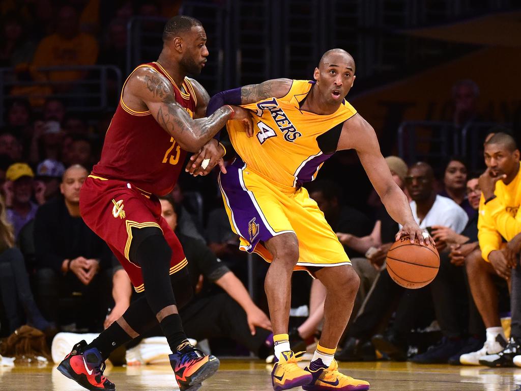 Kobe Bryant and LeBron James had a fierce yet respected rivalry. Picture: Getty Images