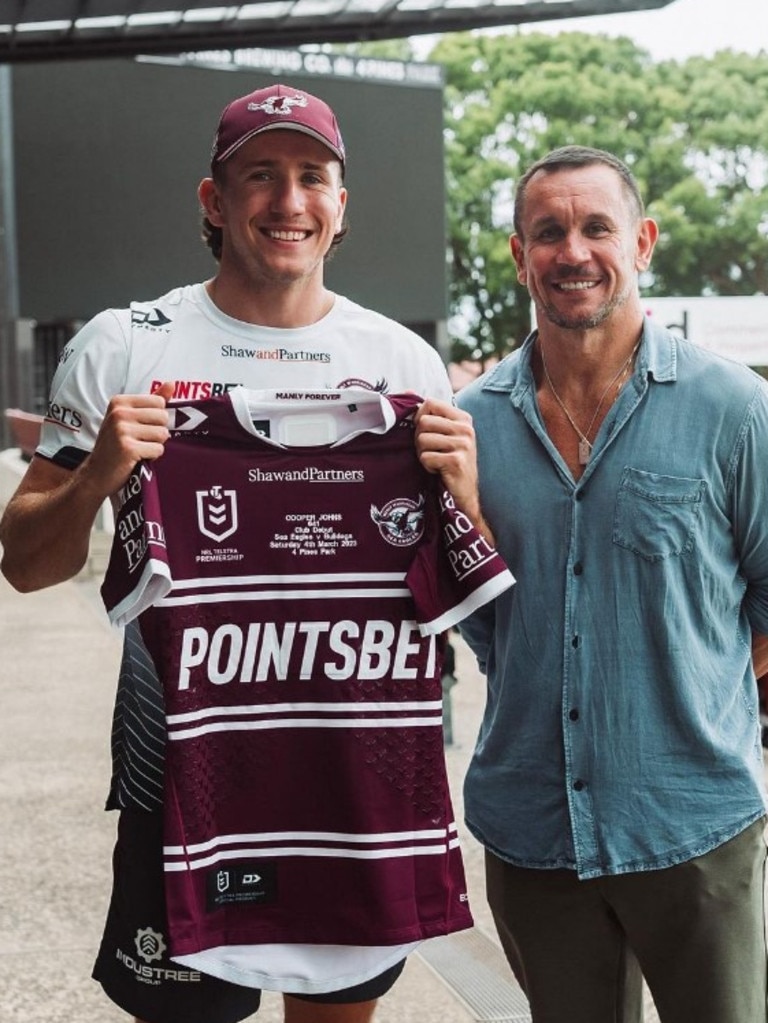 Cooper Johns with dad Matty Johns. Photo: Instagram.