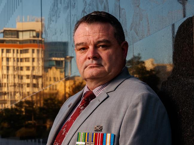 Mark Freer, who is one of a growing number of former soldiers calling for a Royal Commission into the government supplying anti-malaria drugs with bad side effects. Mark is pictured near the Torrens Parade Ground on July 16, 2020 in Adelaide. Picture by Matt Turner.SA WEEKEND PICTURE, CONTACT PAUL ASHENDEN FOR PUBLISHING DATES.