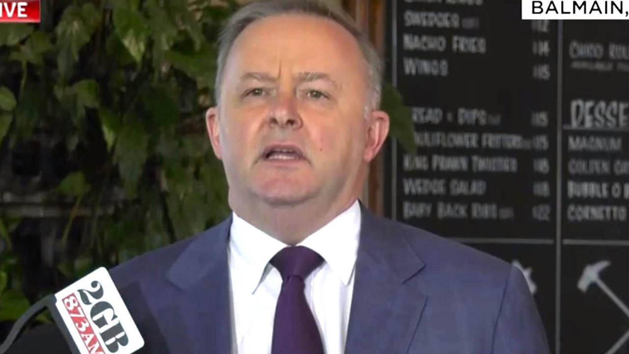 Anthony Albanese in Balmain today.