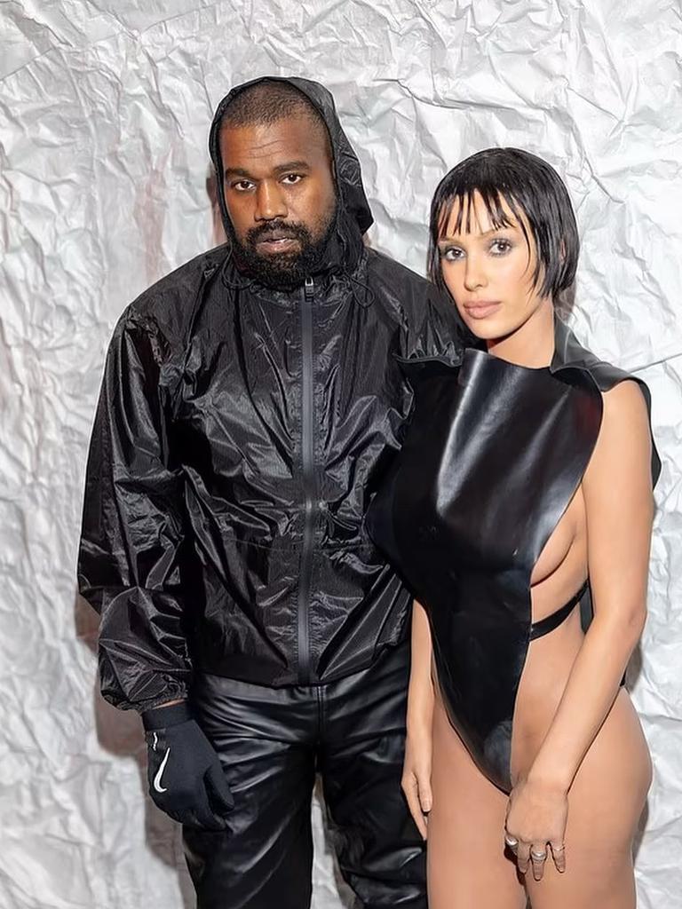 Kanye, seen here with wife Bianca Censori, proved a hard man to track down.