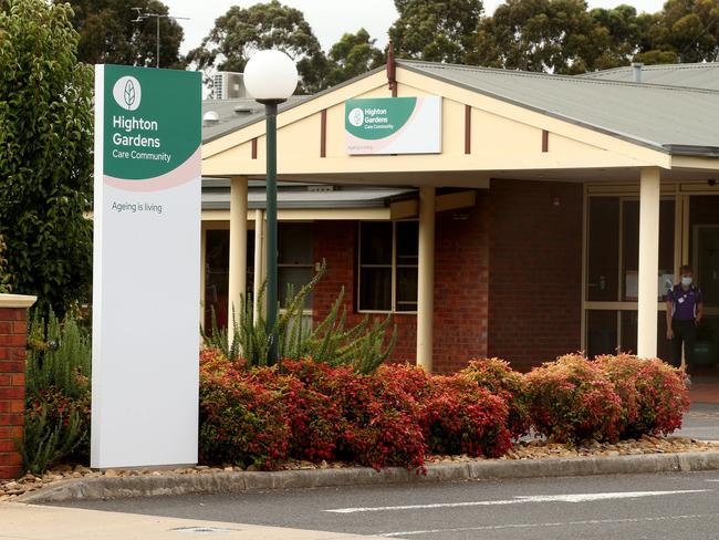 Opal South Valley, the site of a fatal coronavirus aged care outbreak, has changed its name to Highton Gardens Care Community. Picture: Alison Wynd