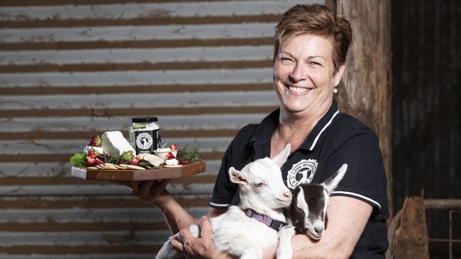 Goat Farmer and Cheesemaker Karen Lindsay of Little White Goat Cheese. Photo Lachie Millard