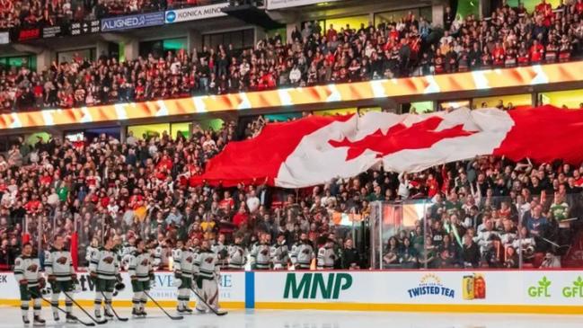 Hours after US President Donald Trump announced he would impose steep tariffs on Canada, hockey fans in Ottawa booed the Star-Spangled Banner during a National Hockey League game against a visiting US team.