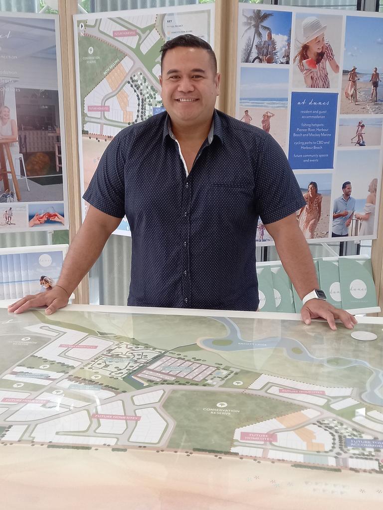 Dunes Harbour Beach land buyer Henry Fatiaki is one of the first to buy a lot in the East Point development. Photo: Contributed