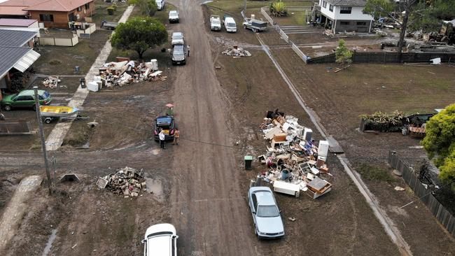 The clean up continues in Lismore and the Northern Rivers where many roads are still flood damaged, with potholes and debris. water. Picture: Toby Zerna