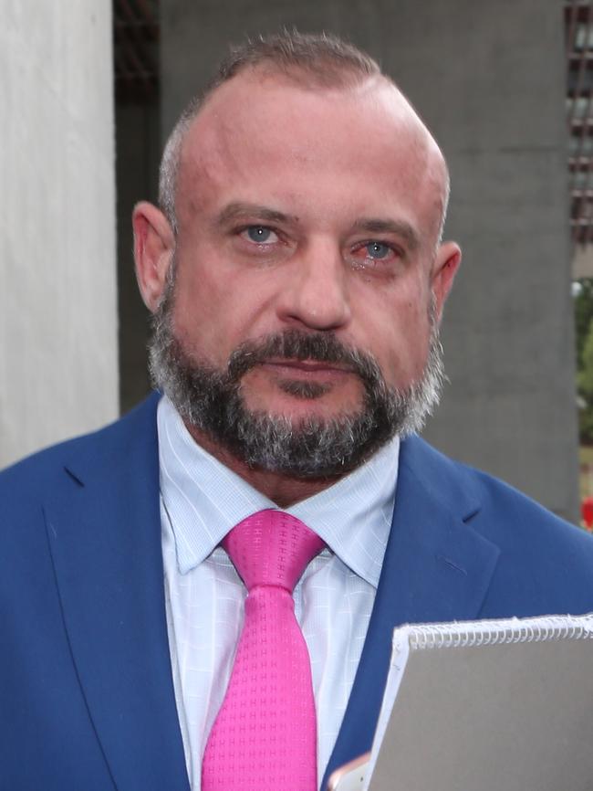 Campbell MacCallum outside Brisbane Supreme Court during Lionel Patea’s trial.