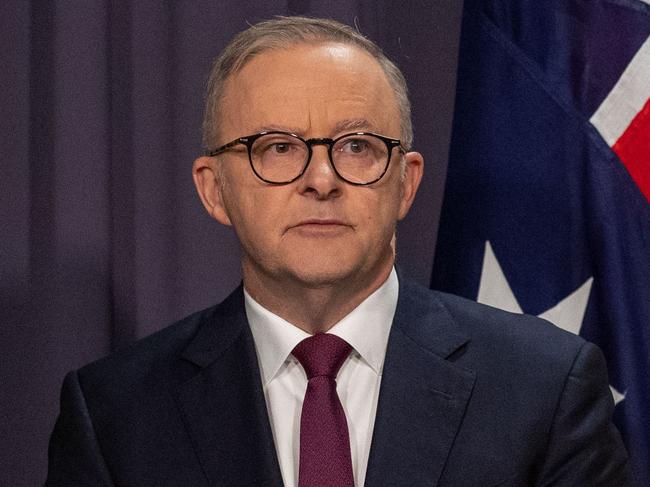 CANBERRA, AUSTRALIA - NewsWire Photos MARCH 27, 2023: Prime Minister, Anthony Albanese with the Minister for Climate Change and Energy, Chris Bowen spoke to the media during press a conference in Parliament House in Canberra. Picture: NCA NewsWire / Gary Ramage