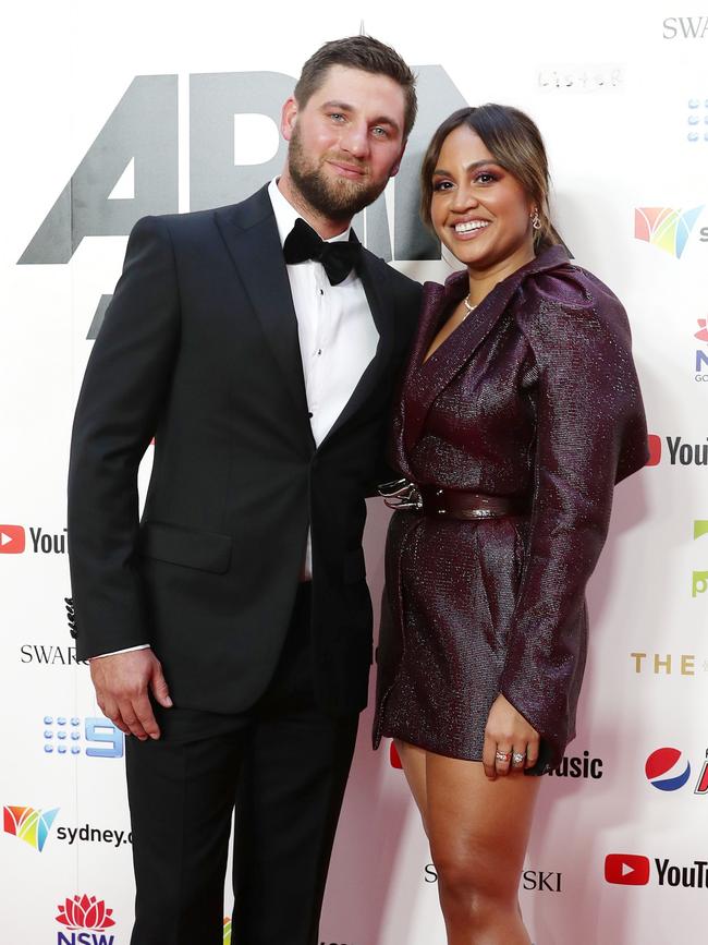 Themeli Magripilis and Jessica Mauboy. (Photo by Mark Metcalfe/Getty Images)