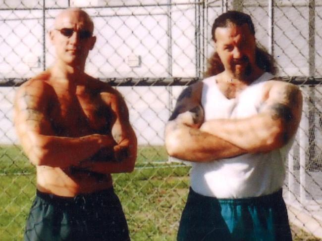 Gavin Preston (left) with another inmate in Barwon Prison.