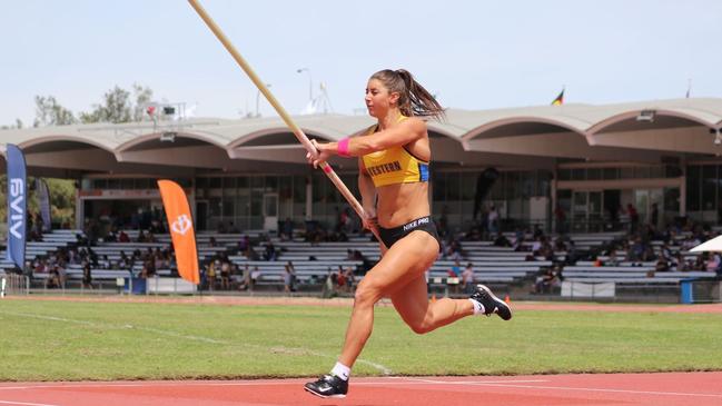 SA pole vaulter Courtney Smallacombe in action. Picture: Supplied, Athletics SA