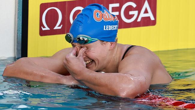 Katie Ledecky at the Tyr Pro Series meet in Fort Lauderdale. Photo: Carmen Mandato/Getty Images/AFP.