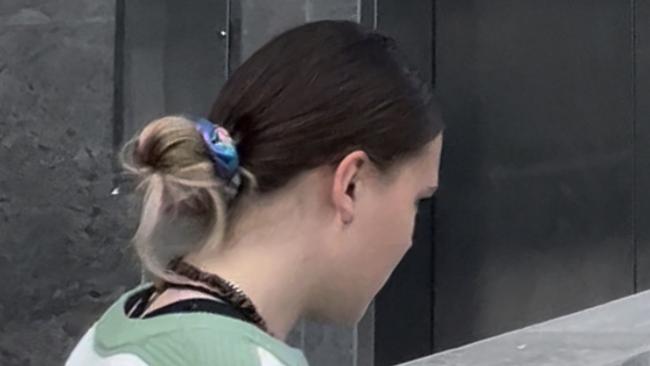 Amber Karalee Laurie, 20, leaving Beenleigh District Court.