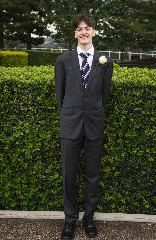 Dominic Ross at Centenary Heights State High School formal at Picnic Point, Friday, November 15, 2024. Picture: Kevin Farmer