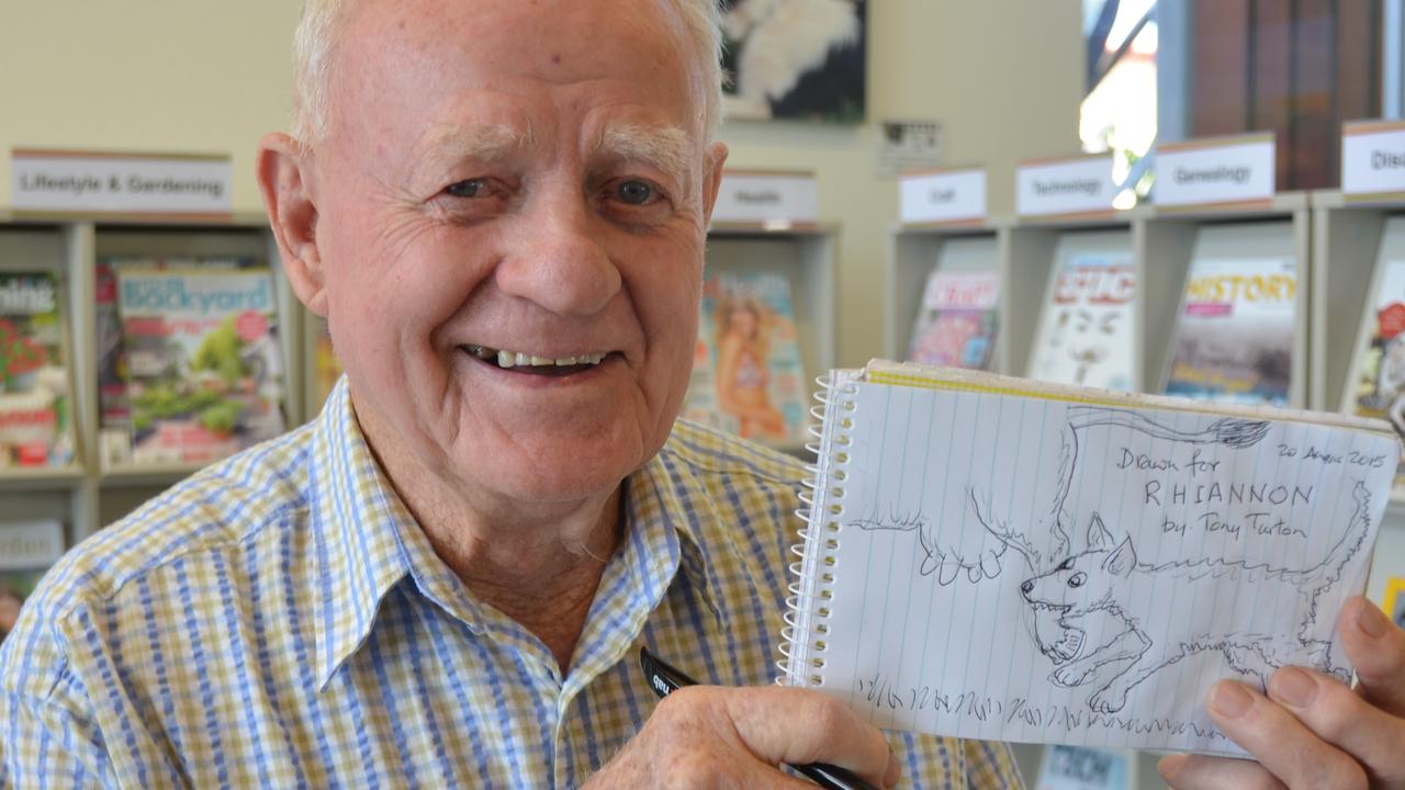 JOKESTER: Cartoonist Tony Turton loved to make people laugh with his cartoons. Photo: Rhiannon Tuffield / South Burnett Times