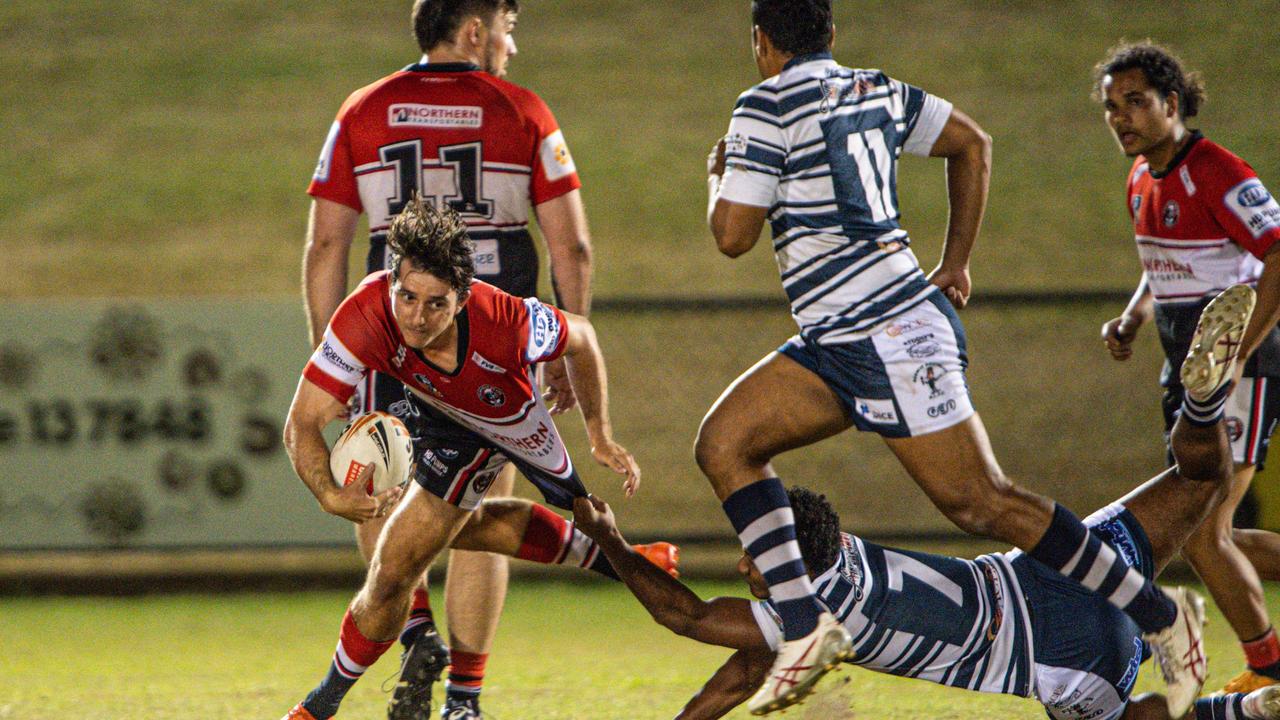 Clancy Court of the Litchfield Bears against the Darwin Brothers in the 2023 NRL NT prelim final. Picture: Pema Tamang Pakhrin