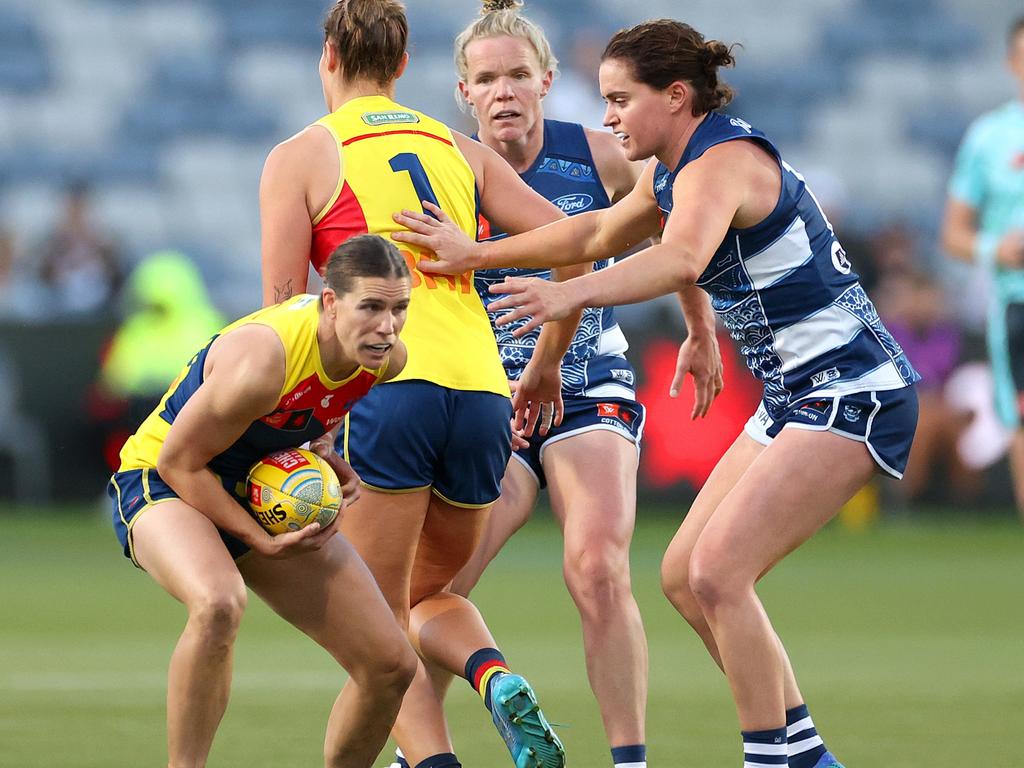 Chelsea Randall marks. Picture: Kelly Defina/Getty Images