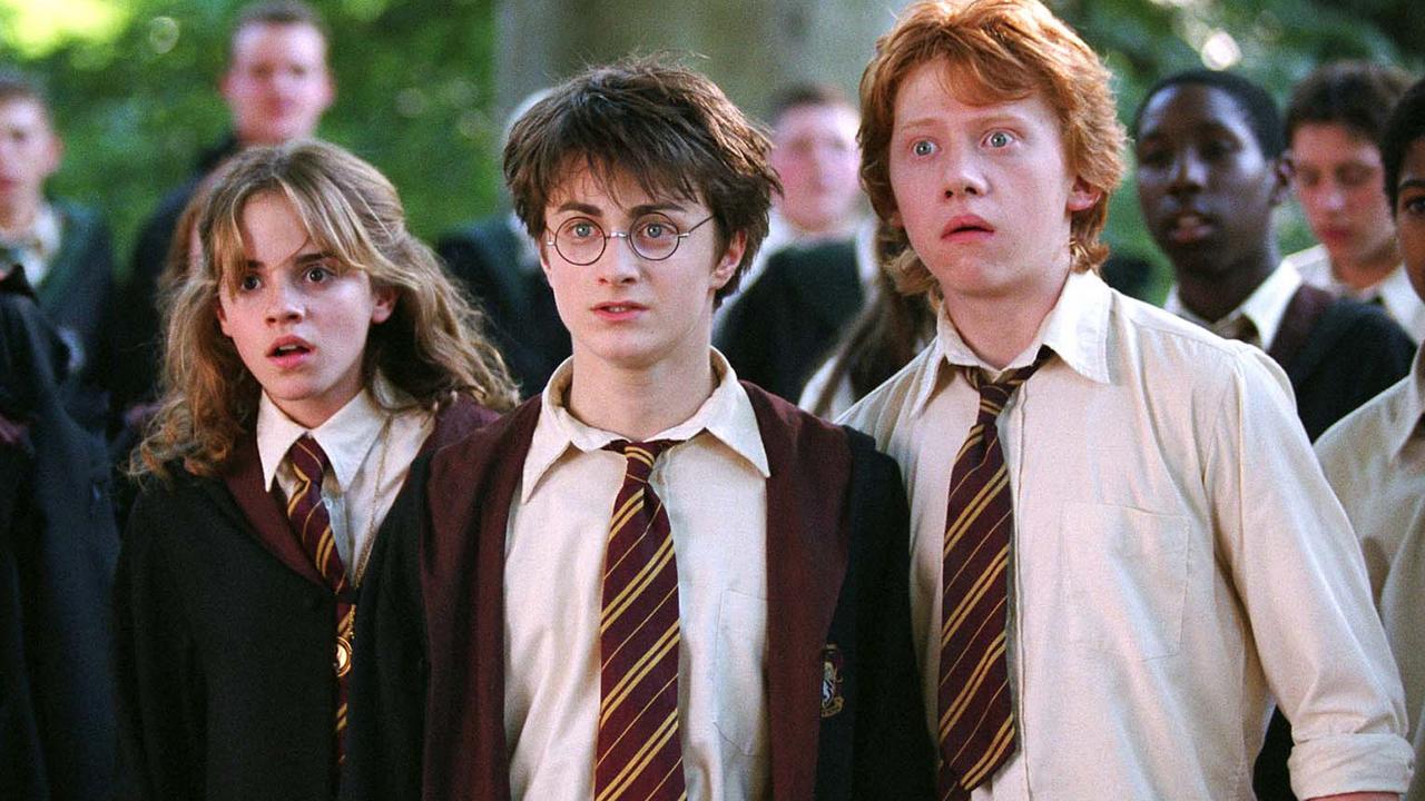 Emma Watson as Hermione Granger, Daniel Radcliffe as Harry Potter and Rupert Grint as Ron Weasley starred in all eight Harry Potter films. Picture: AP Photo/Warner Bros, Murray Close