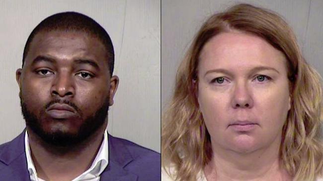 Germayne and Lisa Cunningham in their police mugshots. Picture: Phoenix Police