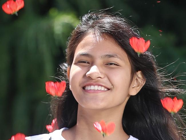 HOLD FOR SATURDAY/SUNDAY HERALD SUN PIC DESK------ The Children First Foundation has brought Nichole Jamelo over from the Phillipines to have her spine operated on at Epworth Hospital in Richmond.    Nichole back at the retreat after surgery. .  Picture: Alex Coppel.