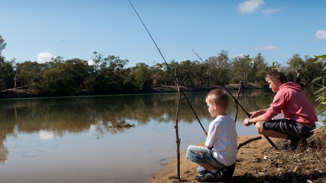 Go fishing at the River Murray Reserve in northern Victoria. Picture: Christian Pearson/Misheye