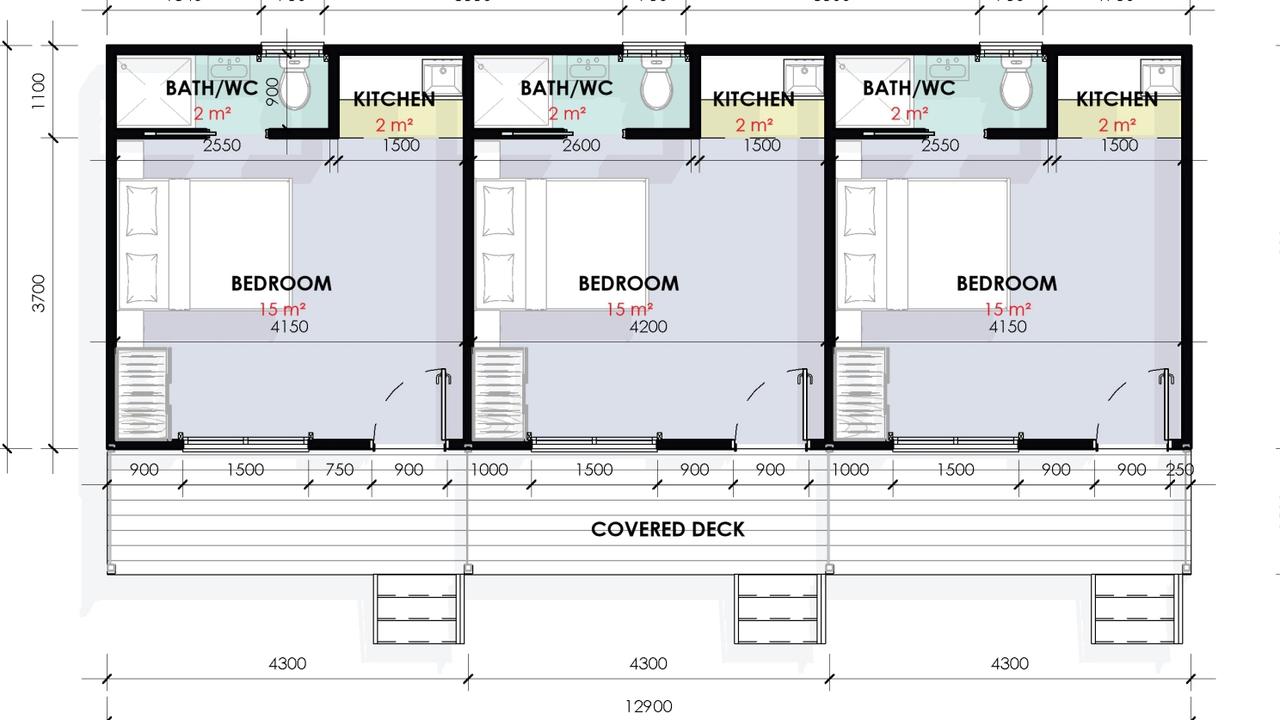 The owners of Bowen's Harbour Lights Caravan Park have received approval from Whitsunday Regional Council to build six new three-studio room cabins. Picture: Contributed