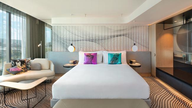 W Brisbane’s Marvellous Suite Bedroom. Picture: Starwood