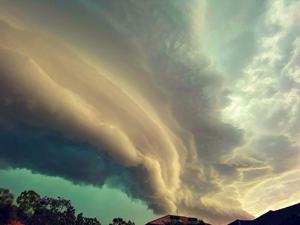 Storm clouds over the Gold Coast Monday afternoon. Picture: Supplied by Captures with Grace