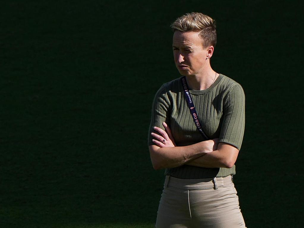 Canada’s head coach Bev Priestman has been sent home. Picture: Alex Bierens de Haan/Getty Images/AFP