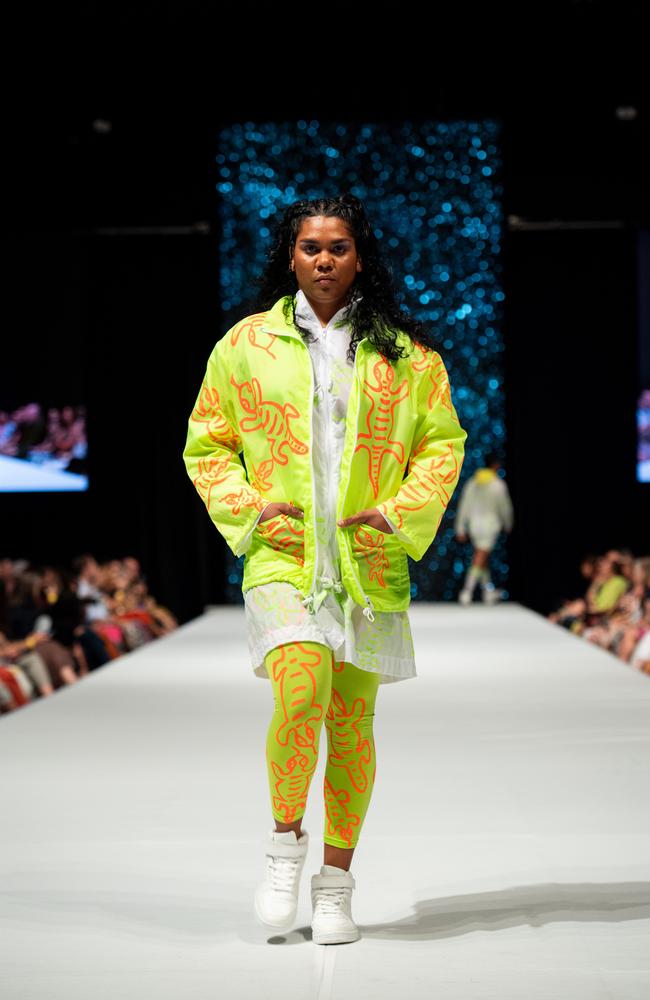 2024 Country to Couture at the Darwin Convention Centre showcases hand-designed First Nations fashion. Picture: Pema Tamang Pakhrin