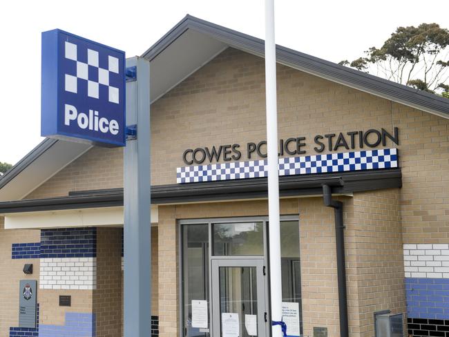 Bass Coast News Journalist Brooke Grebert-Craig on various locations of Phillip Island doing promos - COWES POLICE STATION PICTURE : Penny Stephens. Tuesday 8TH SEPTEMBER 2020