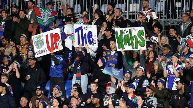 AUCKLAND, NEW ZEALAND - SEPTEMBER 16: Fans during the NRL Semi Final match between the New Zealand Warriors and Newcastle Knights at Go Media Stadium Mt Smart on September 16, 2023 in Auckland, New Zealand. (Photo by Fiona Goodall/Getty Images)