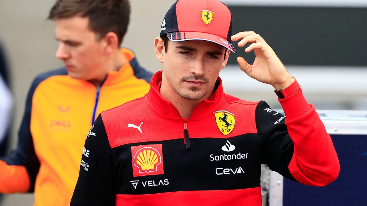 Charles Leclerc at the Mexico Grand Prix. Photo by CARLOS PEREZ GALLARDO / POOL / AFP.