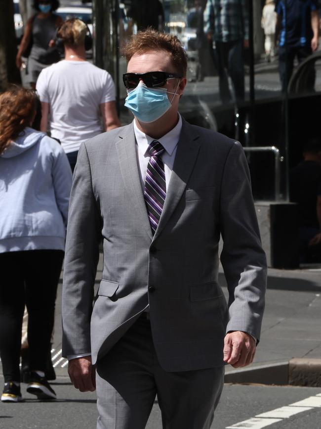 Harry Little outside the Downing Centre on Friday. Picture: Damian Shaw