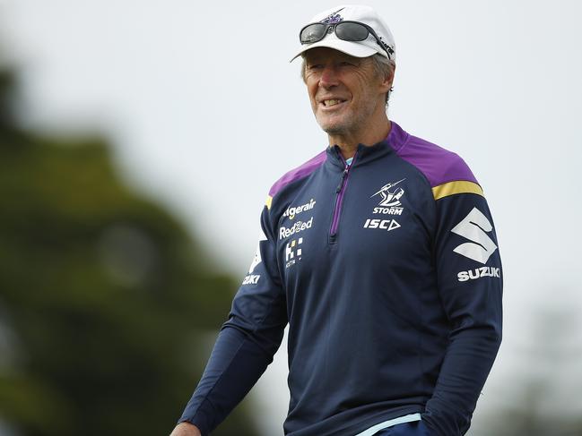 GEELONG, AUSTRALIA - JANUARY 22: Storm head coach Craig Bellamy is seen during a Melbourne Storm NRL training session at Geelong Grammar School on January 22, 2021 in Geelong, Australia. (Photo by Daniel Pockett/Getty Images)