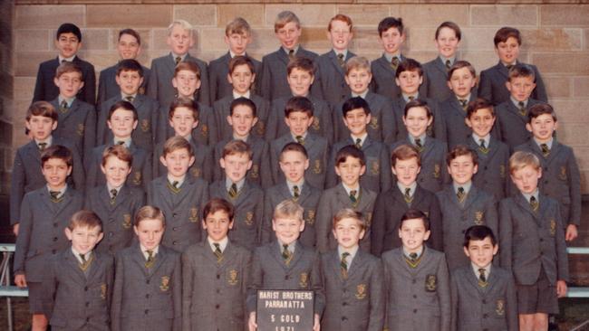 Parramatta Marist (junior school) year 5 in 1971 with Chris Maher first on the front row and Peter Cummins (Pat's father) back row third from the right.