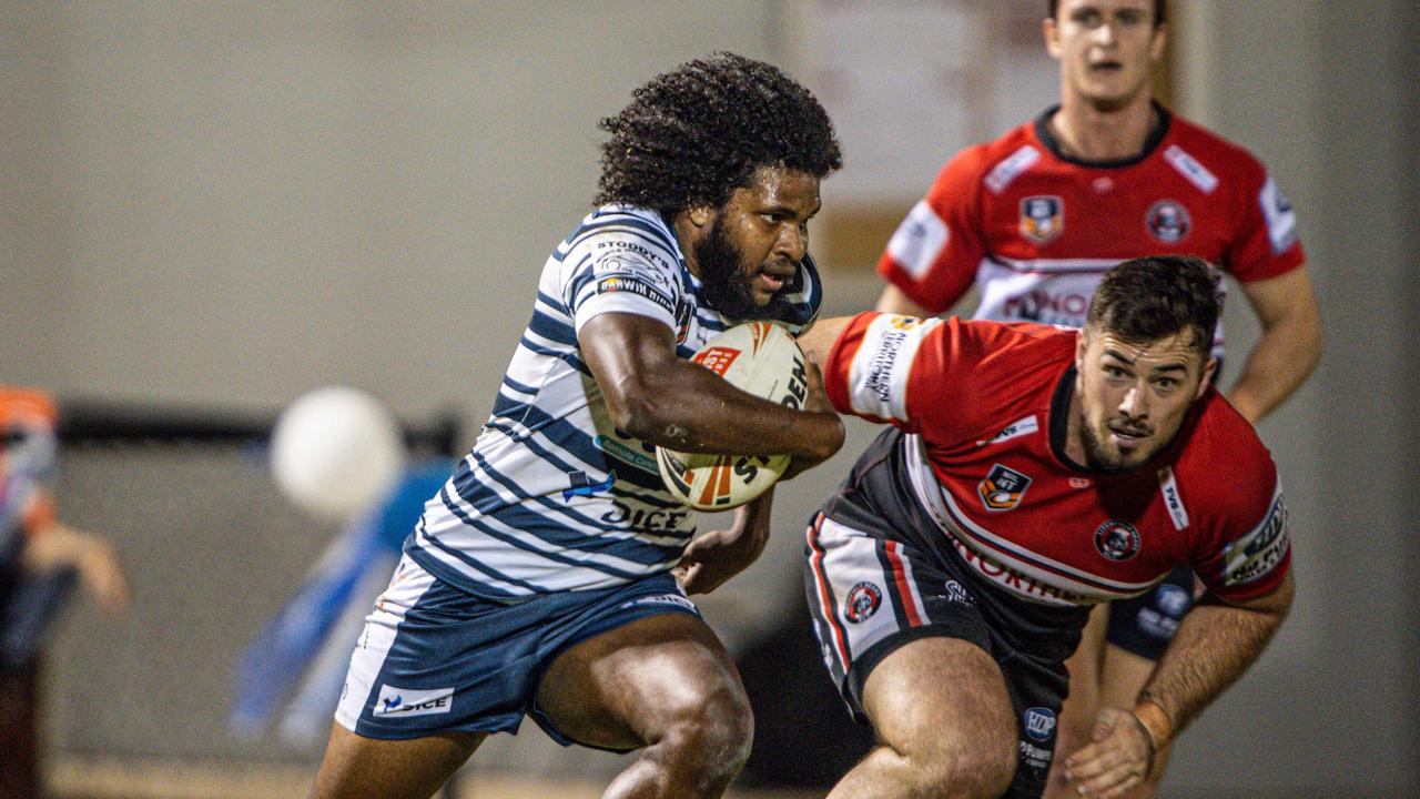 Caleb Niki as the Darwin Brothers take on the Litchfield Bears in the 2023 NRL NT prelim final. Picture: Pema Tamang Pakhrin