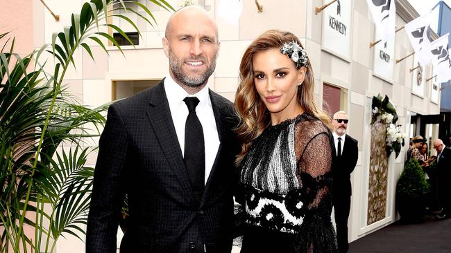 Chris and Rebecca Judd at Flemington Racecourse in 2018.